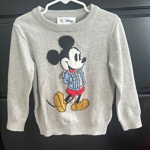 GAP Gray Mickey Mouse Sweater